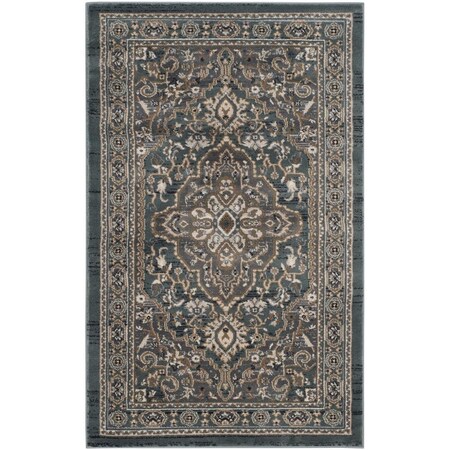 Safavieh Lyndhurst Small Rectangle Area Rug, Teal and Grey - 3 ft.-3 in. x 5 ft.-3 in. LNH338A-3